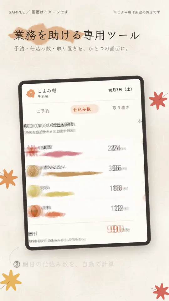 和菓子屋さん向けの動画の一場面